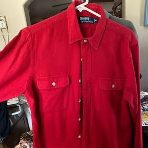 Red Polo Button Up